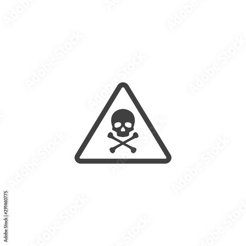 Danger icon in black color on a white background