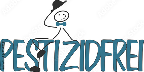 Strichmännchen lebt Pestizidfrei