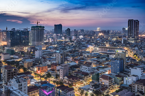 Wallpaper Mural Phnom Penh by night, Cambodia Torontodigital.ca