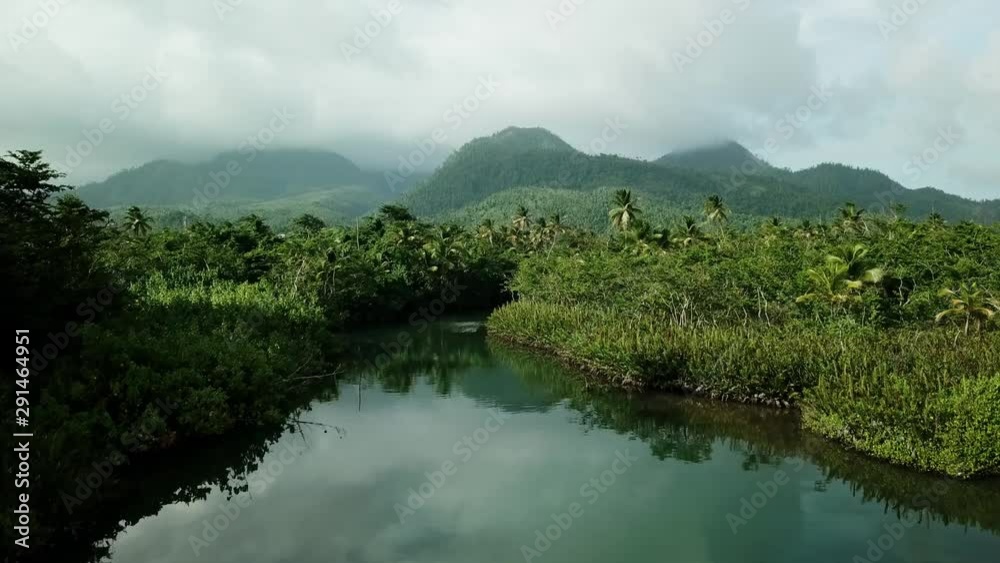 Slow ascent, flying over a river in India in the Jungle. Slow ascent, flying over a river in India in the Jungle.