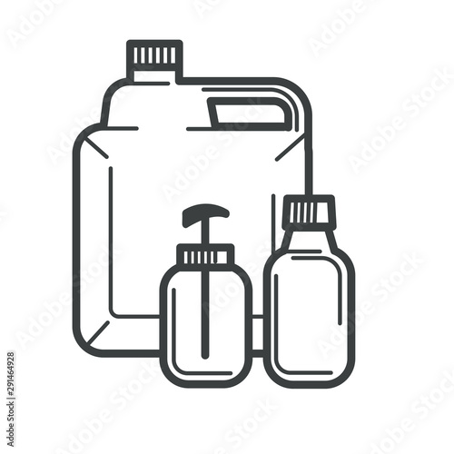 Packaging, plastic bottles, cosmetics or vitamins containers and canister