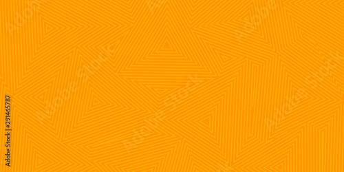 Abstract background of concentric triangles in orange colors
