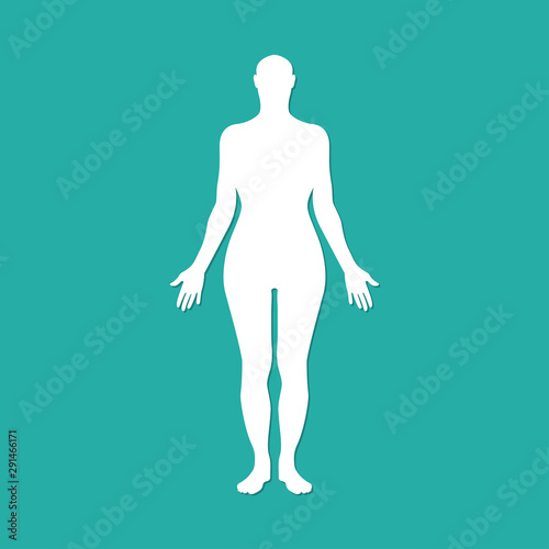Woman human body silhouette. Vector illustration eps10