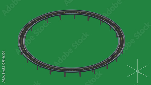 Road in form of circle on s...