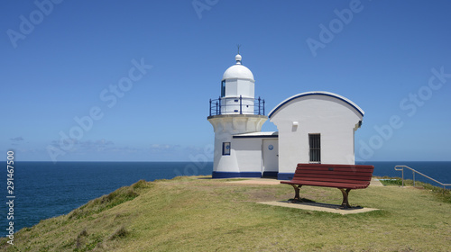 Lighthouse and the bench, John Downes Park Lighthouse ,Port Macquarie Australia