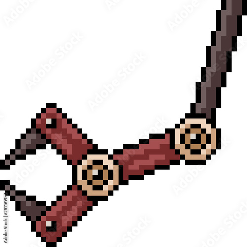 vector pixel art robot arm