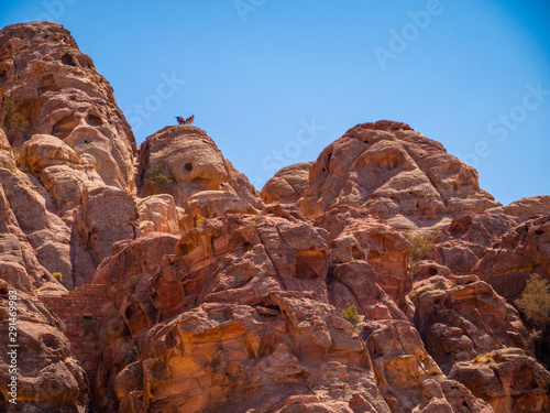 Desert mountains in the historical site of Jordan, Petra