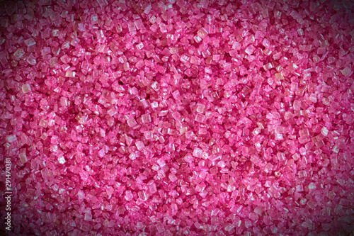 pink sugar crystals as background