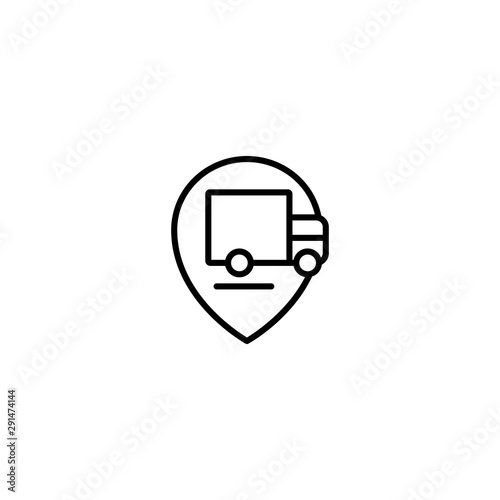 delivery tracking icon vector illustration