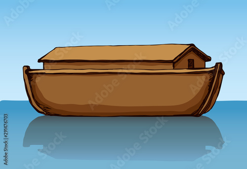 Biblical Noah's Ark. Vector drawing
