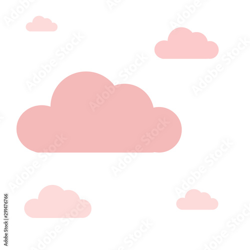 Sky clouds background design vector illustration