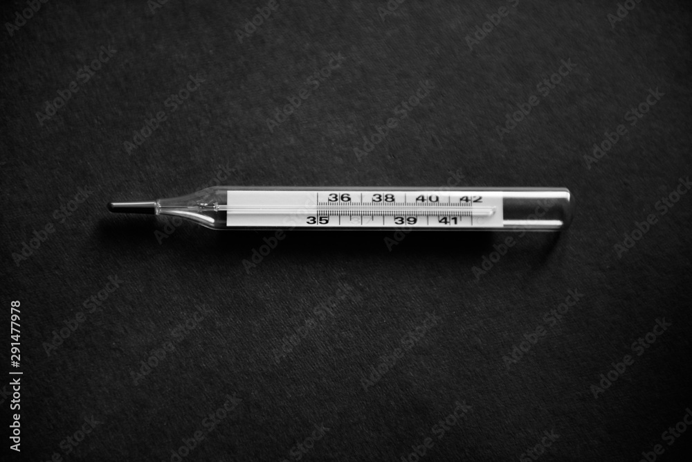 mercury thermometer on white background mercury thermometer on white background