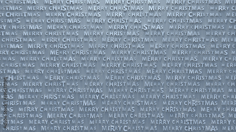 Merry christmas white text pattern 3D render illustration Merry christmas white text pattern 3D render illustration