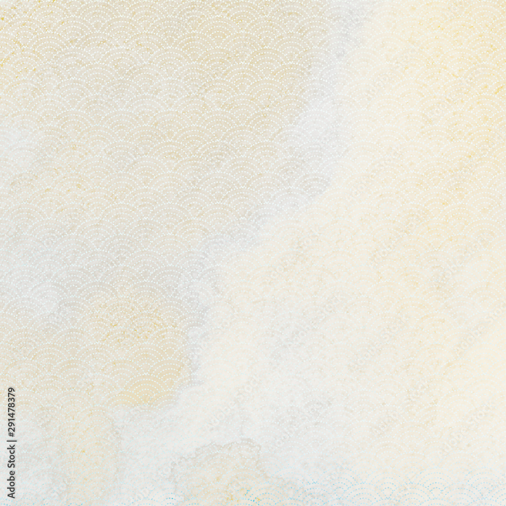 和風背景ベージュ白青海波stock Illustration Adobe Stock