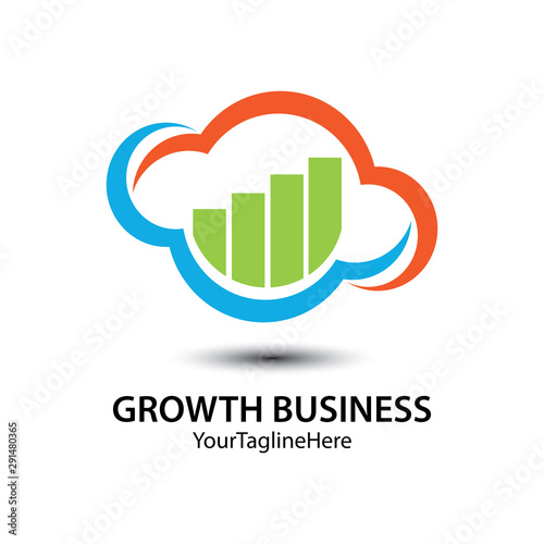 growth business logo vector image