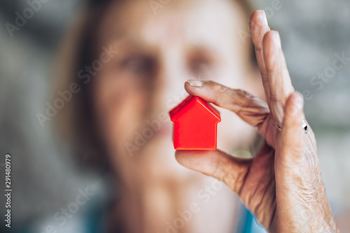 Elderly woman and her property