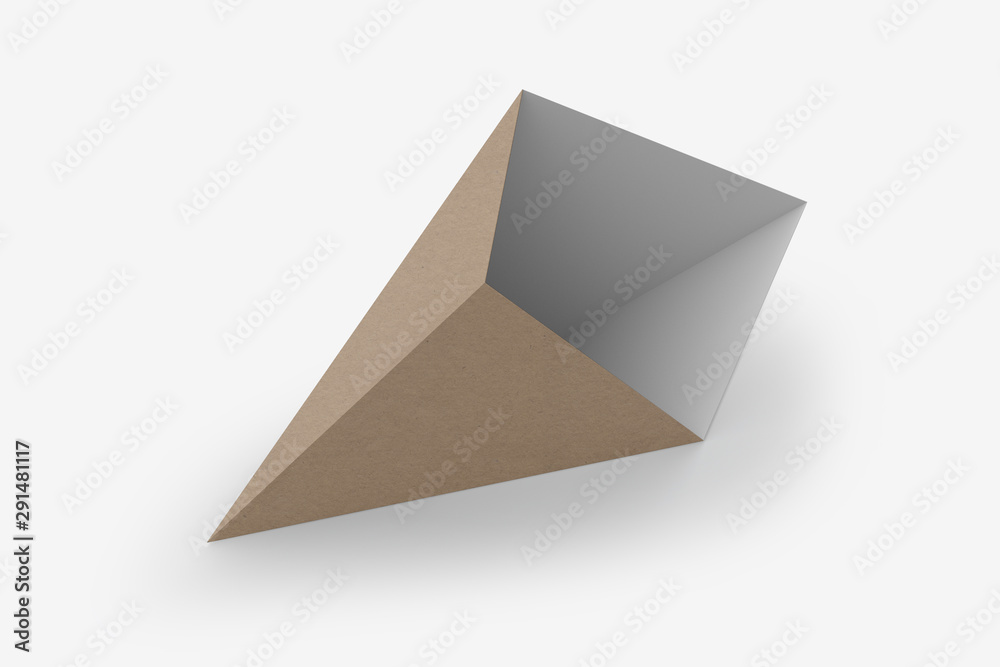 3D illustrator Stock design of white tall cardboard packaging for fast food, burrito, popcorn 3D illustrator Stock design of white tall cardboard packaging for fast food, burrito, popcorn