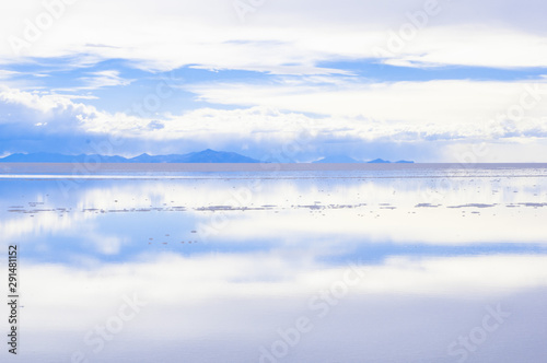 Salar de Uyuni, the world's largest salt flat area, Altiplano, Bolivia, South America.