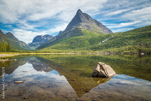 Innerdalen valley in Trollheimen mountains, Norway. photo