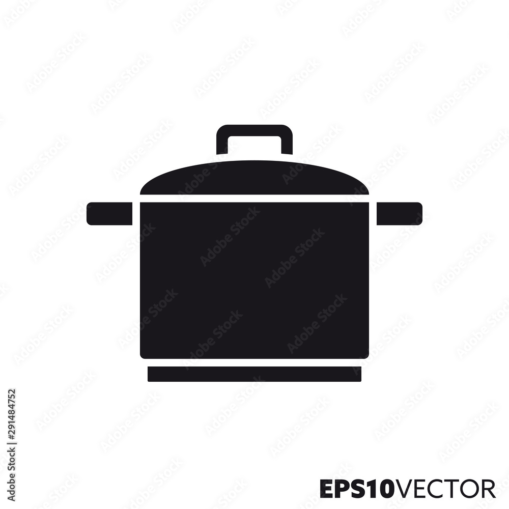 Cooking pot or casserole vector glyph icon Cooking pot or casserole vector glyph icon