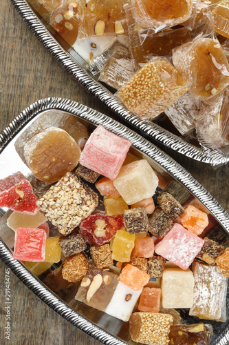 Turkish Delight sweet desert colorful verity photo