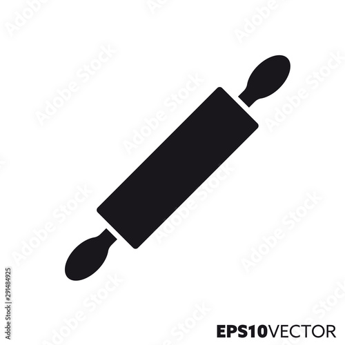 Rolling pin vector glyph icon