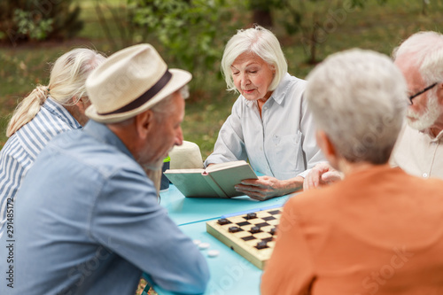 Senior people spending time together in the park