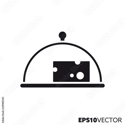 Cheese dome vector glyph icon