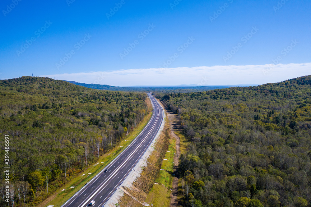 The road to a detour of the city of Khabarovsk. 2019 year. The road to a detour of the city of Khabarovsk. 2019 year.