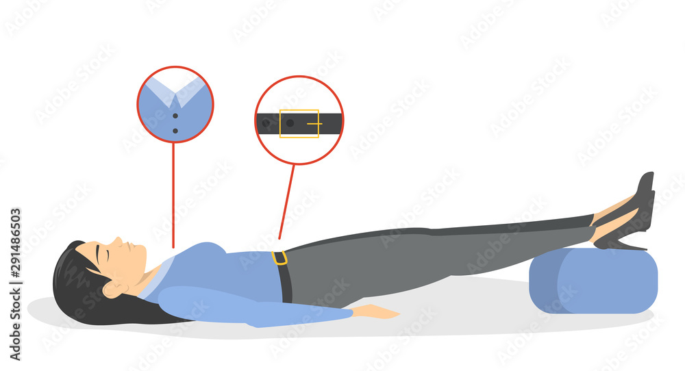 Fainting first aid. What to do in emergency situation vector de Stock