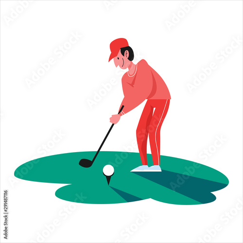 Man play golf