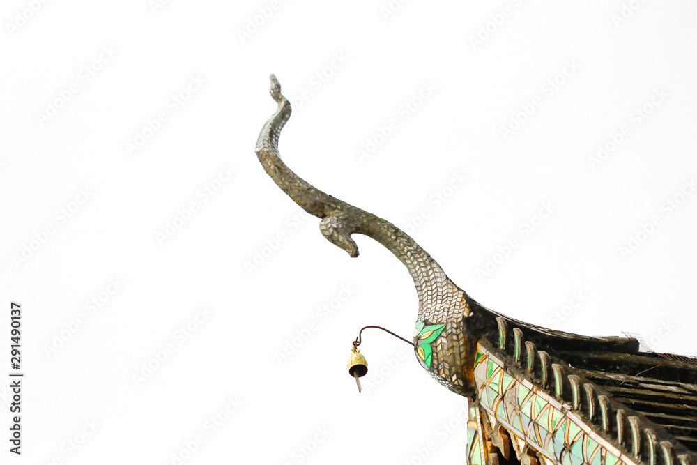 Obraz premium Close-up elite temple on white background with copy space