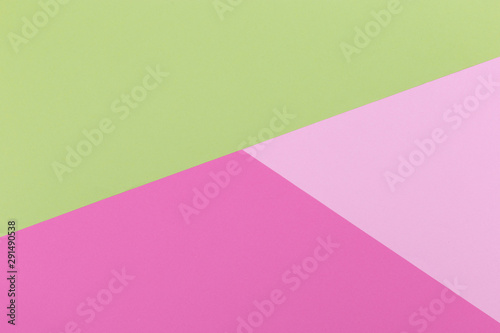 Paper pink, green, pastel, candy background, geometrically located. Color blank for presentations, copy space.