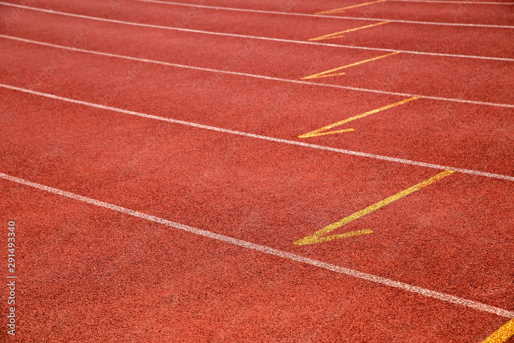 Running track texture background. top view