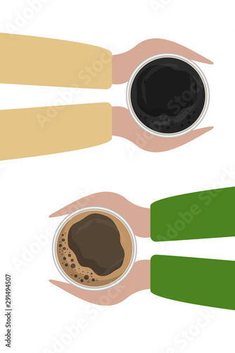 Coffee excellent drink always. Cool design. Colorful illustration