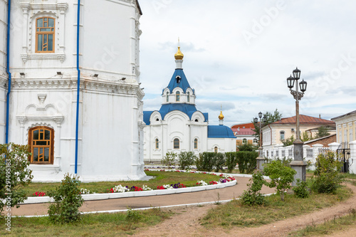 ULAN UDE, RUSSIA - SEPTEMBER 06, 2019: Cathedral of Our Lady of Smolensk or Odigitrievsky Cathedral in Ulan Ude, Russia. photo