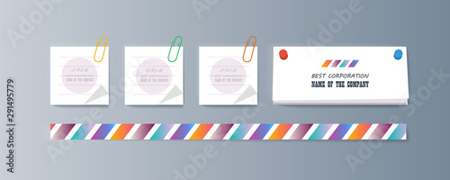 Set of brochures for marketing the promotion goods and services on market