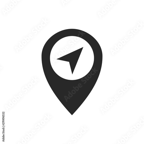 Free Download Pin Location Mark Sign Icon Vector Illustration - GFXLoad