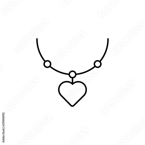 Chain love heart icon. Element of peace day thin line icon