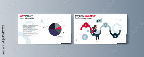 Set of brochures for marketing the promotion goods and services on market