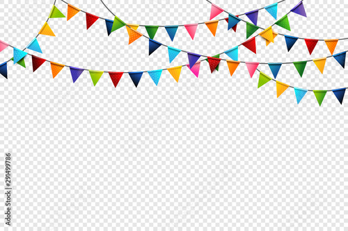 Rainbow colorful celebration flags design element 0002