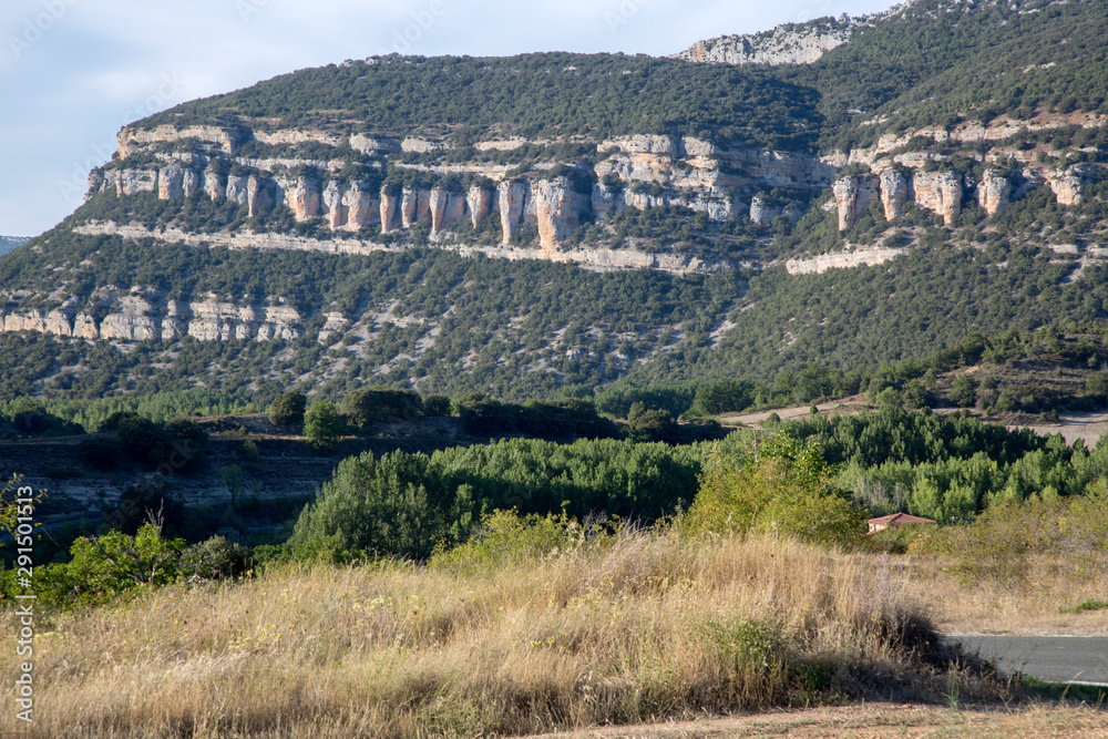View of Peaks at Pesquera de Ebro; Burgos