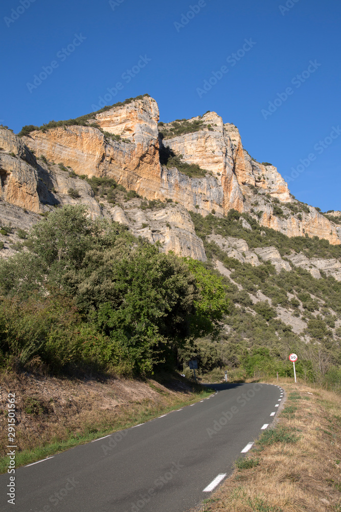 View of Open Road and Peaks, Pesquera de Ebro; Burgos