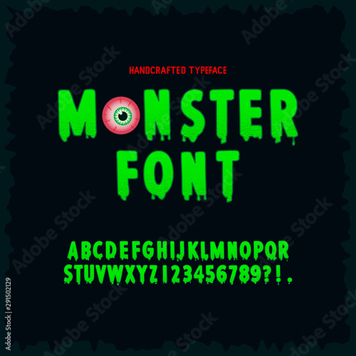 Vintage Hand Drawn Typeface "Monster".
