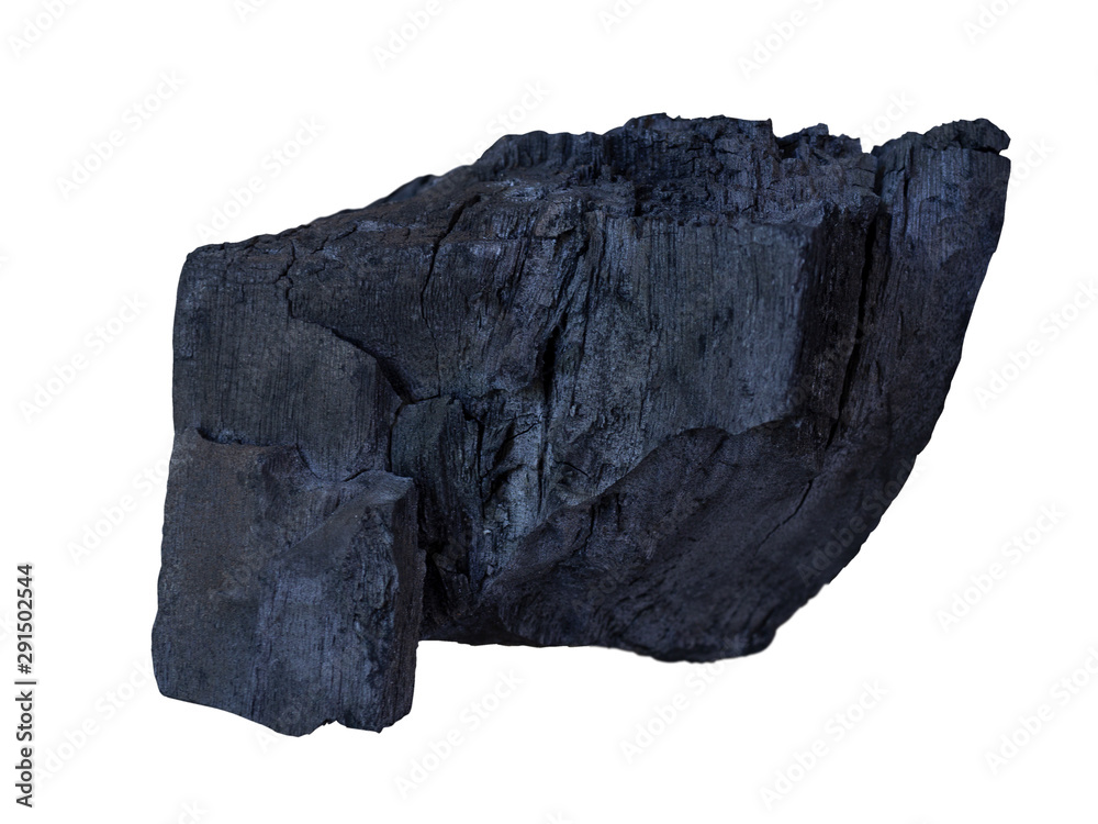 raw black coal on white background. (clipping path) raw black coal on white background. (clipping path)
