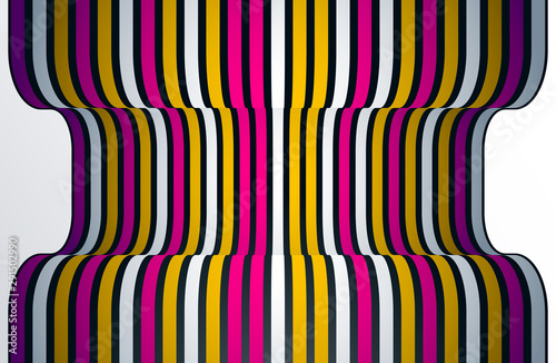 Geometric backgrounds with minimal parallel 3D lines vector abstract illustration, dimensional design cool element, funky style layout for ads posters banners and covers.