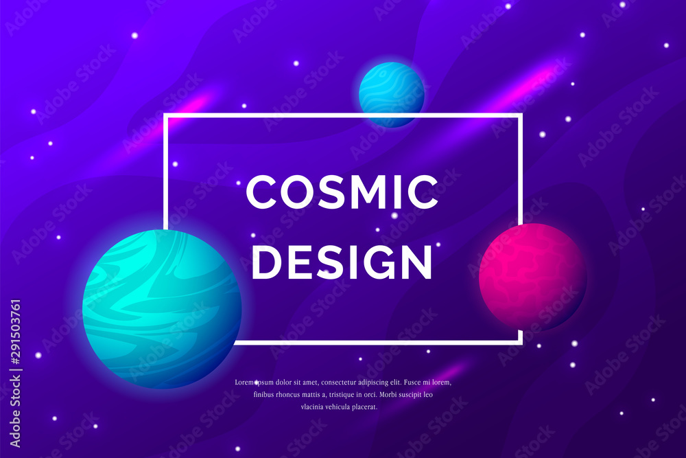 Cartoon space star poster Cartoon space star poster