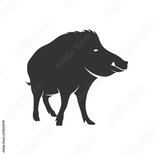 Wild boar Logo Design Vector. Template Illustration. Icon Symbol