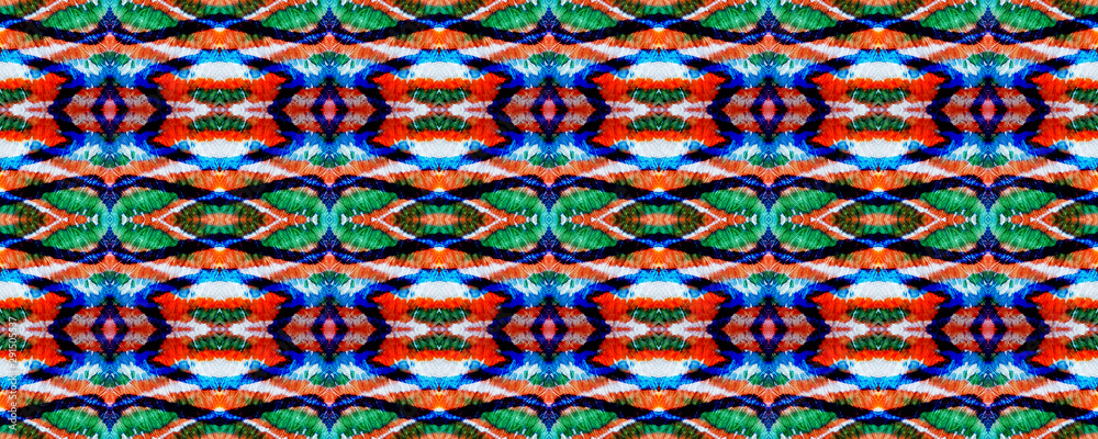 Ikat Seamless Pattern.
