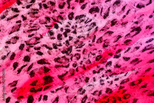 leopard prints on woven textile